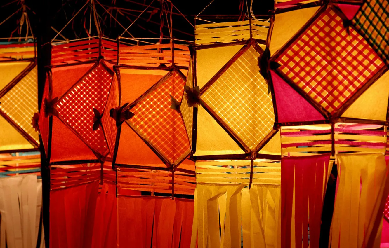 Photo wallpaper India, lanterns, Diwali festival, Maharashtra, Mumbai