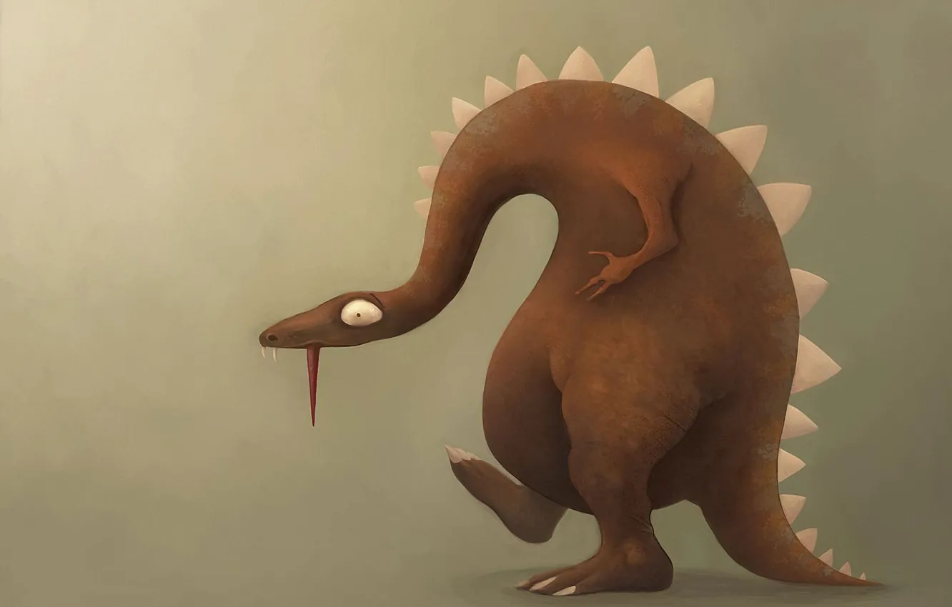 Photo wallpaper language, background, figure, dinosaur, lizard, profile