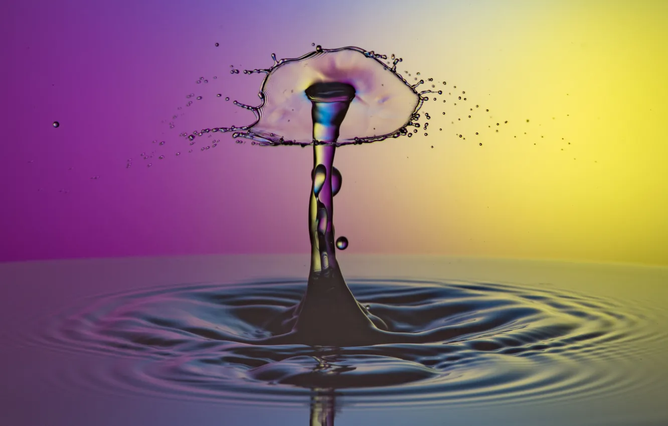 Photo wallpaper water, squirt, background, drop
