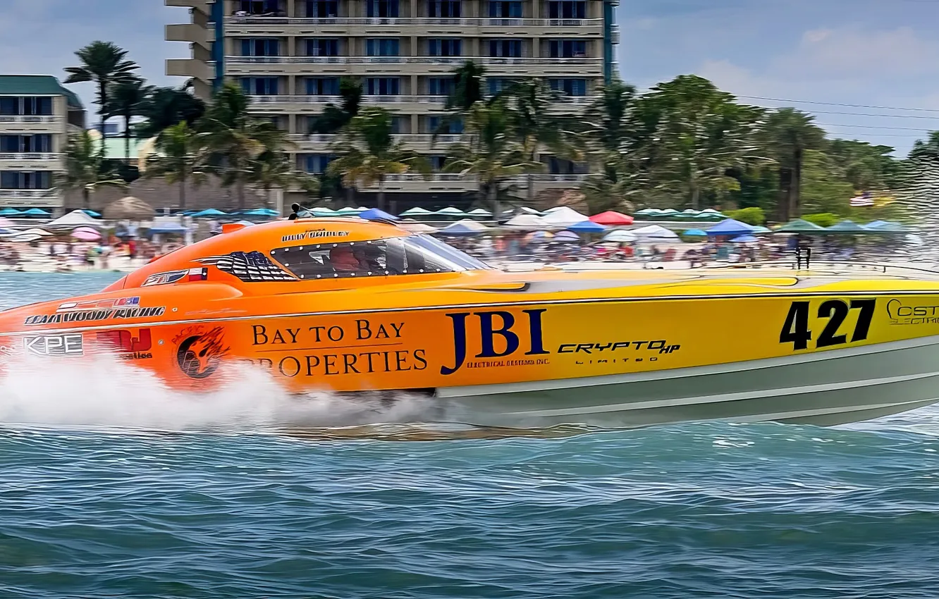 Photo wallpaper race, boat, speed