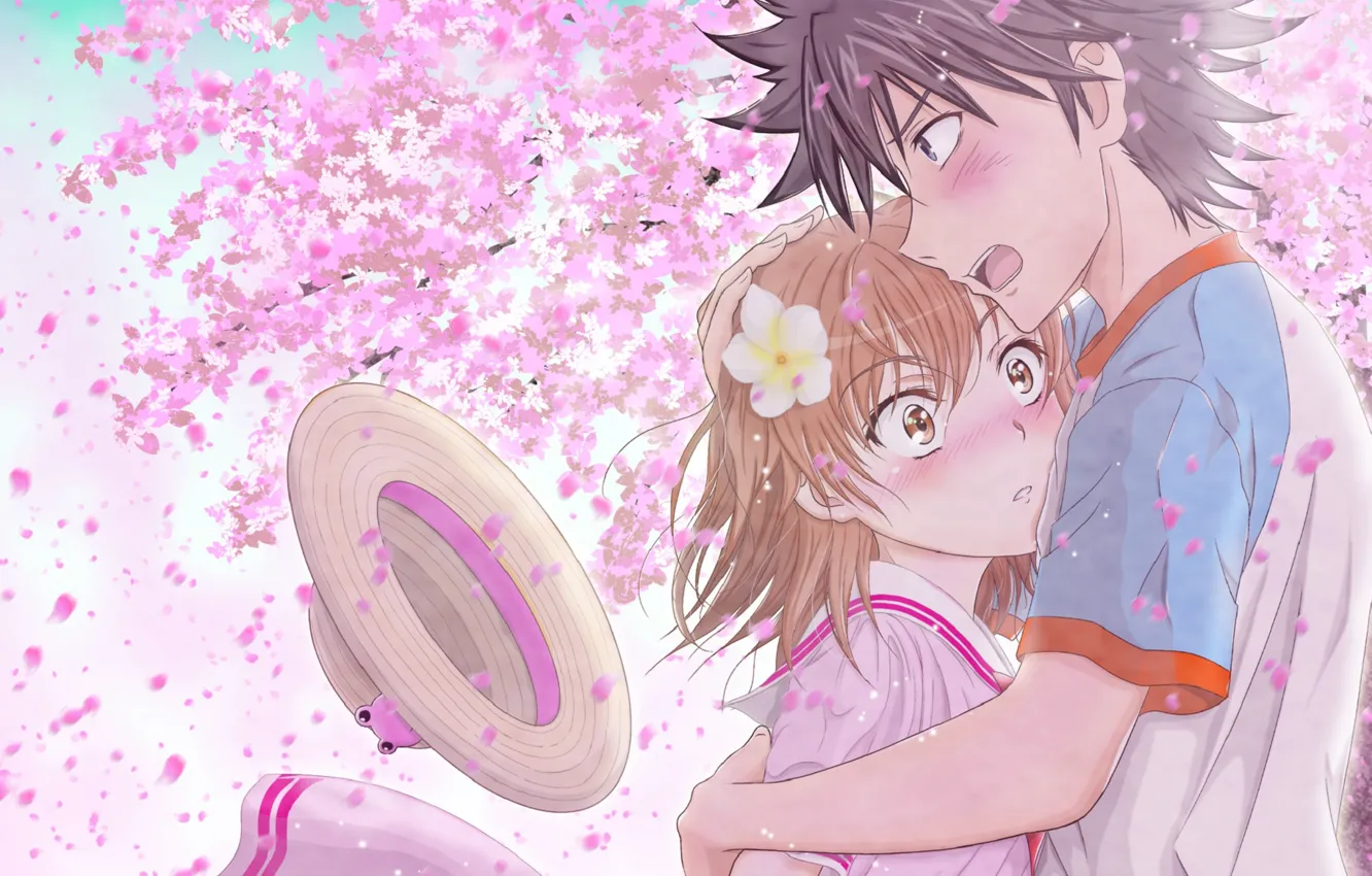 Photo wallpaper hat, anime, Sakura, art, pair, two, Toaru Majutsu no Index