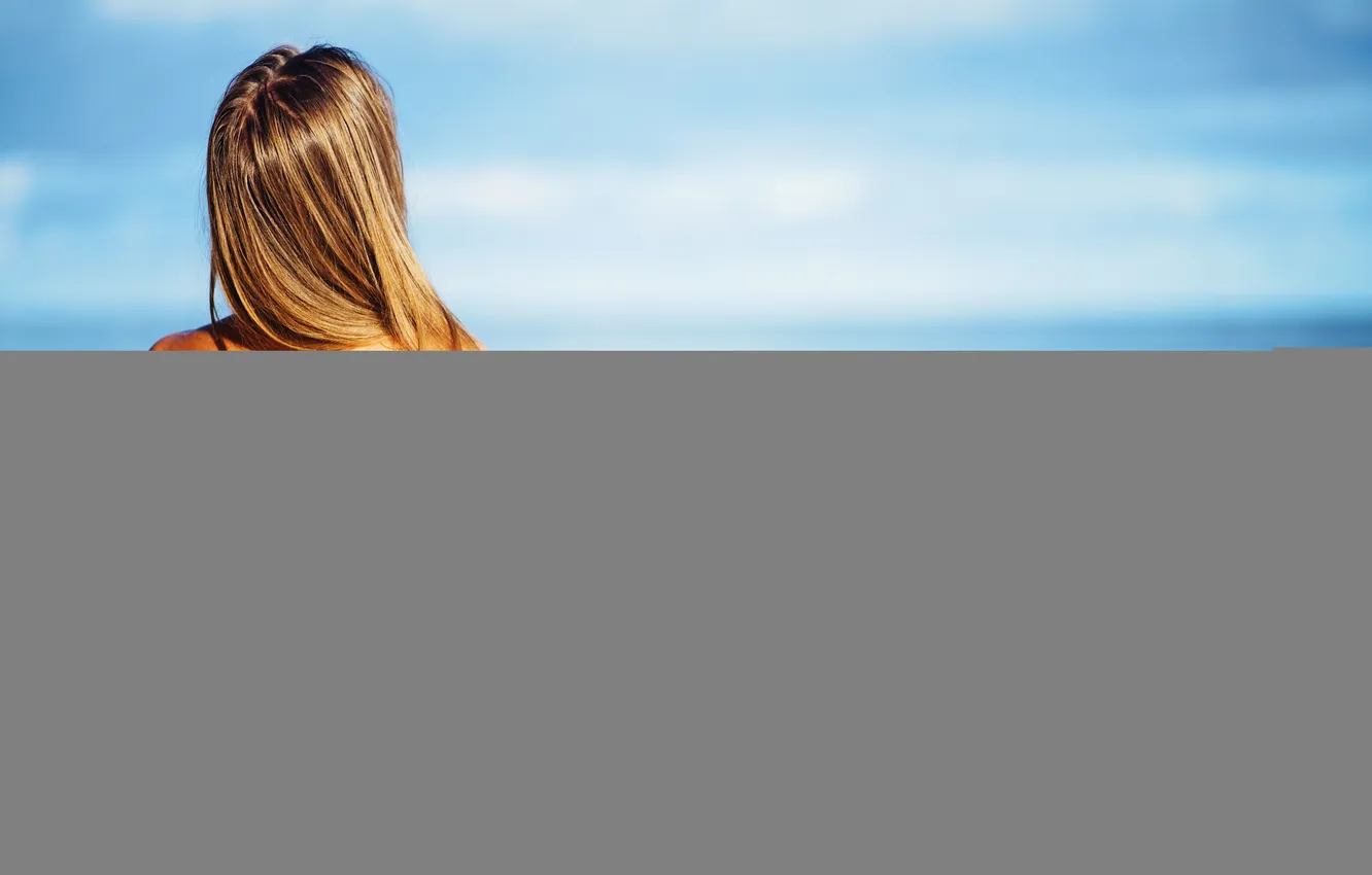 Photo wallpaper woman, back, bath towel