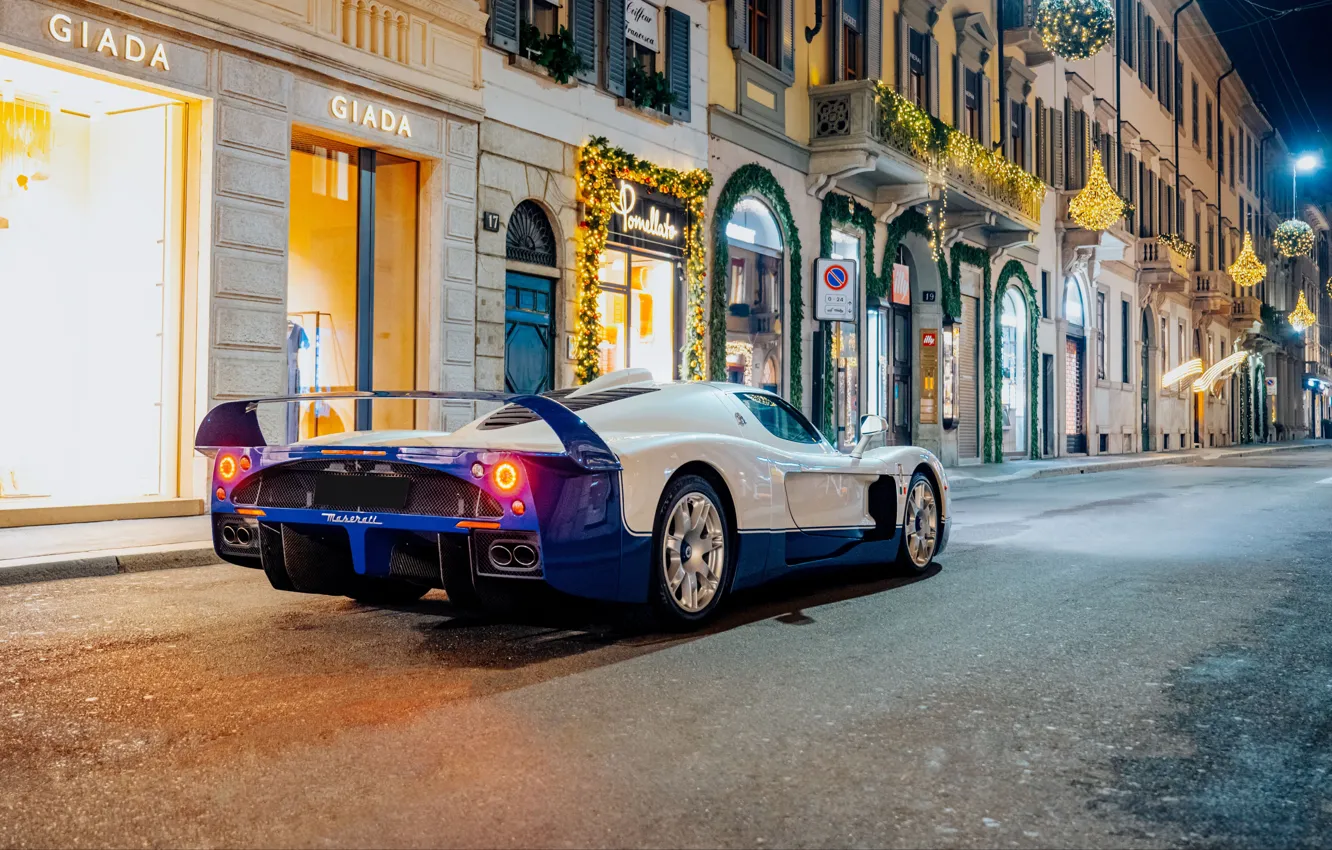 Photo wallpaper car, Maserati, MC12, Maserati MC12, rear view