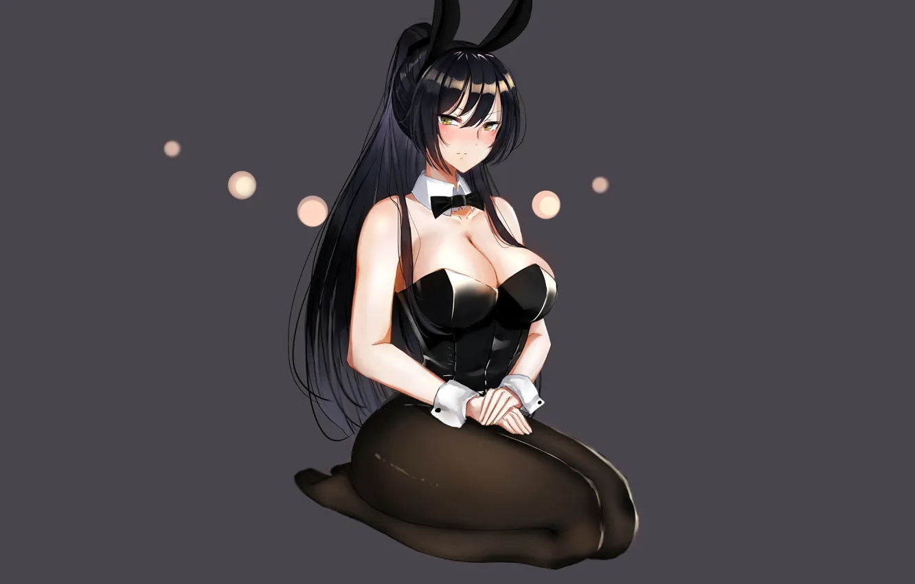 Photo wallpaper girl, sexy, cleavage, long hair, boobs, anime, beautiful, pretty