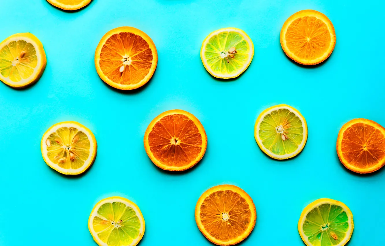 Photo wallpaper background, lemon, orange