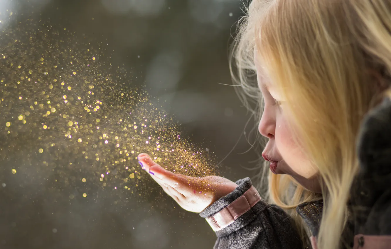 Photo wallpaper mood, dust, Devochka