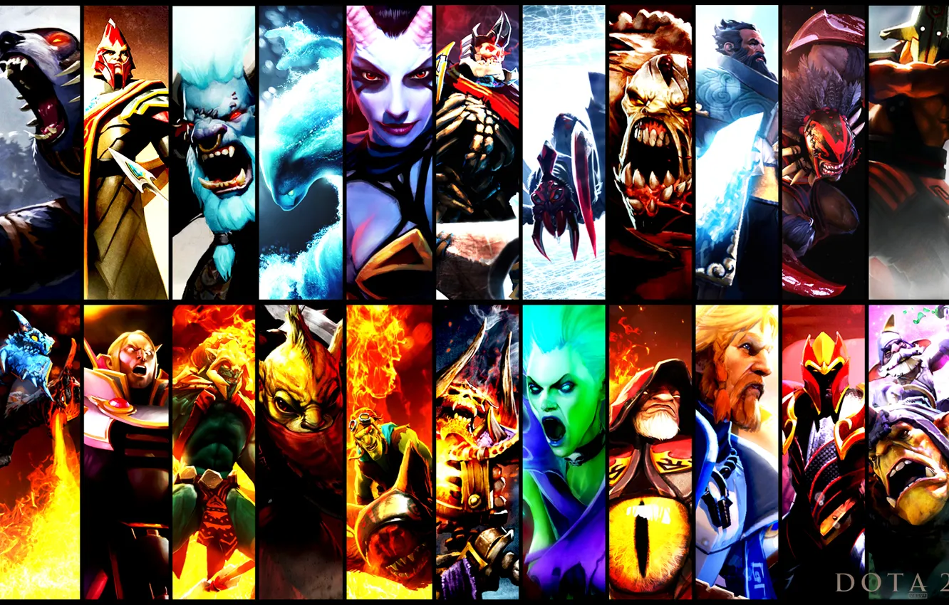 Photo wallpaper Heroes, dota 2, gallery, crimson