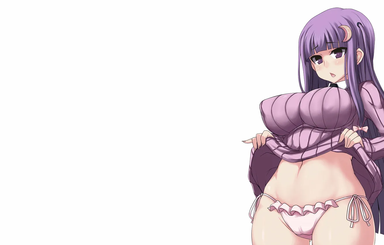 Photo wallpaper girl, sexy, lingerie, Cameltoe, panties, long hair, touhou, dress