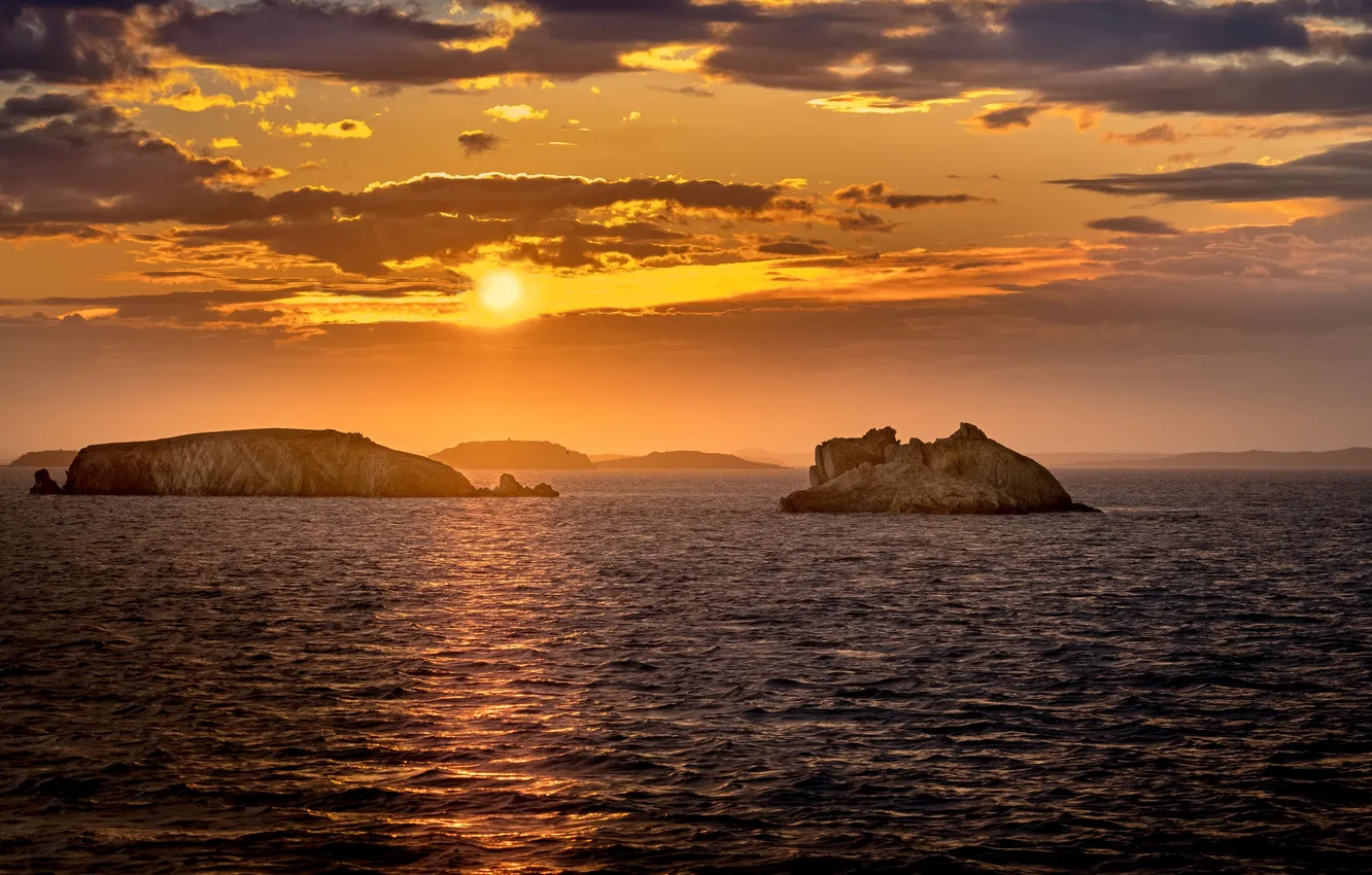 Photo wallpaper sea, sunset, Nadezhda Demkina, Novaya Zemlya Archipelago