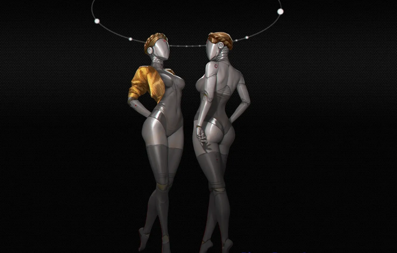 Photo wallpaper robot, leva, Twins, right, The Twins, Atomic Heart, Atomic Heart