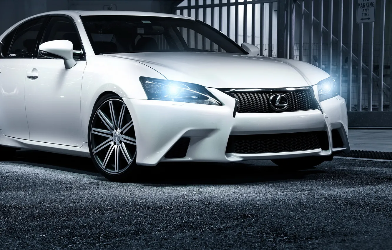 Photo wallpaper Lexus, headlights, autowalls, Lexus LS