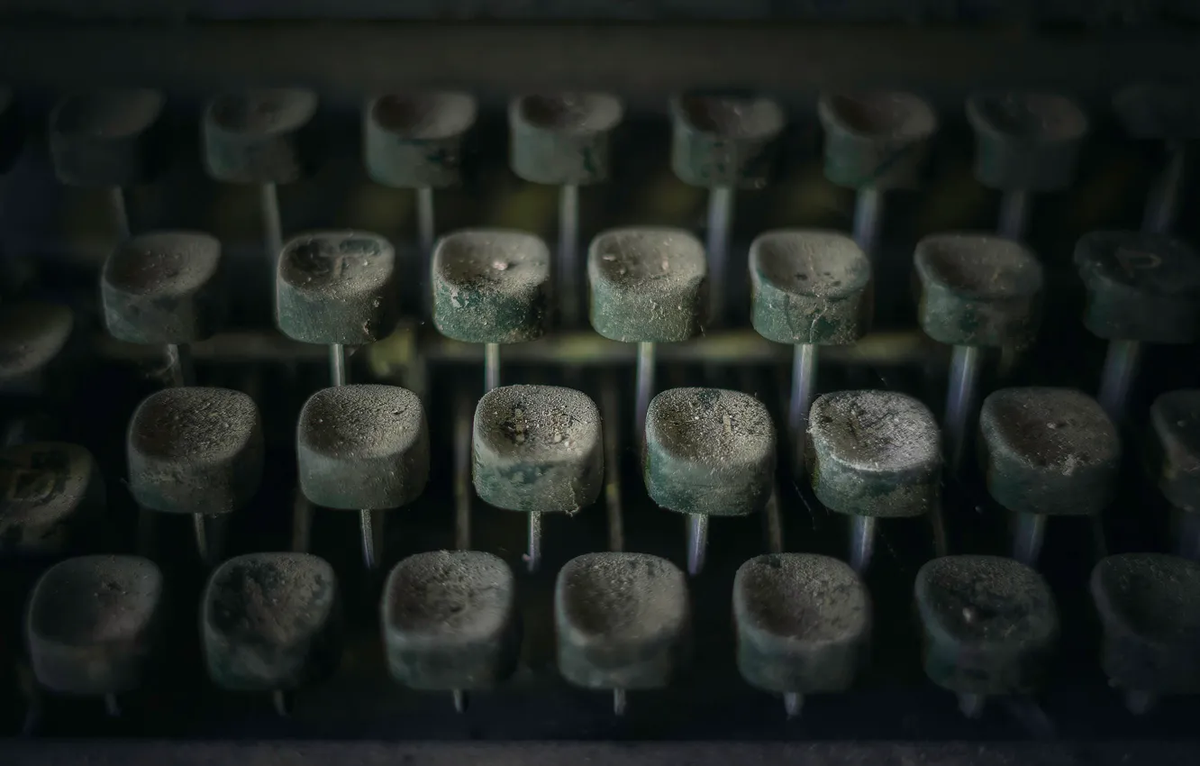 Photo wallpaper macro, dust, keys, typewriter
