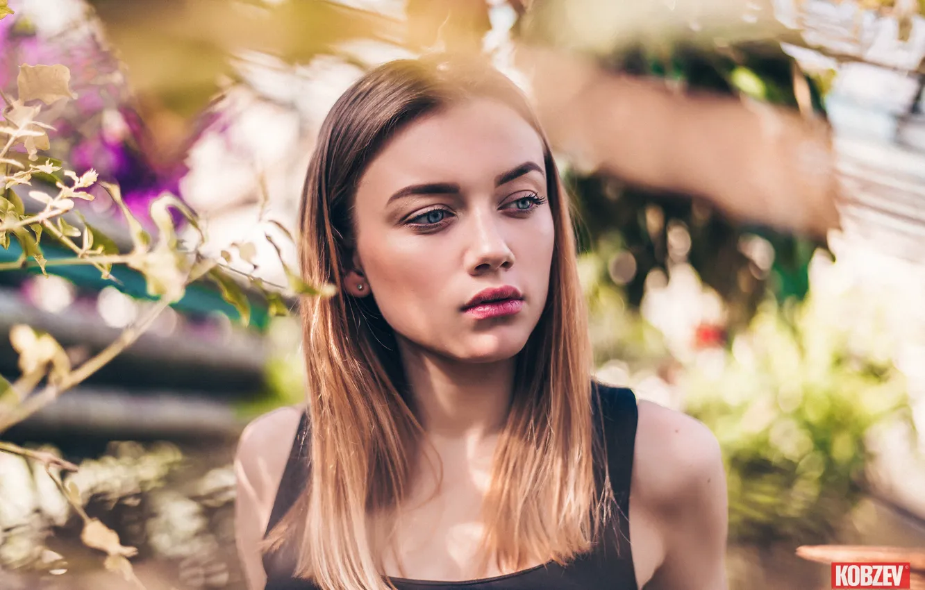 Photo wallpaper look, girl, hair, Mike, blonde, Viktor Kobzev