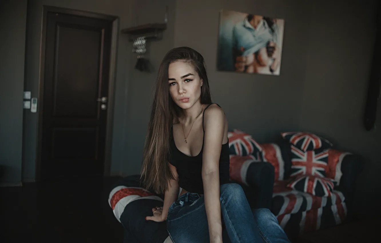 Photo wallpaper pose, model, hair, Girl, Victoria Rusko, Jan Kradinov