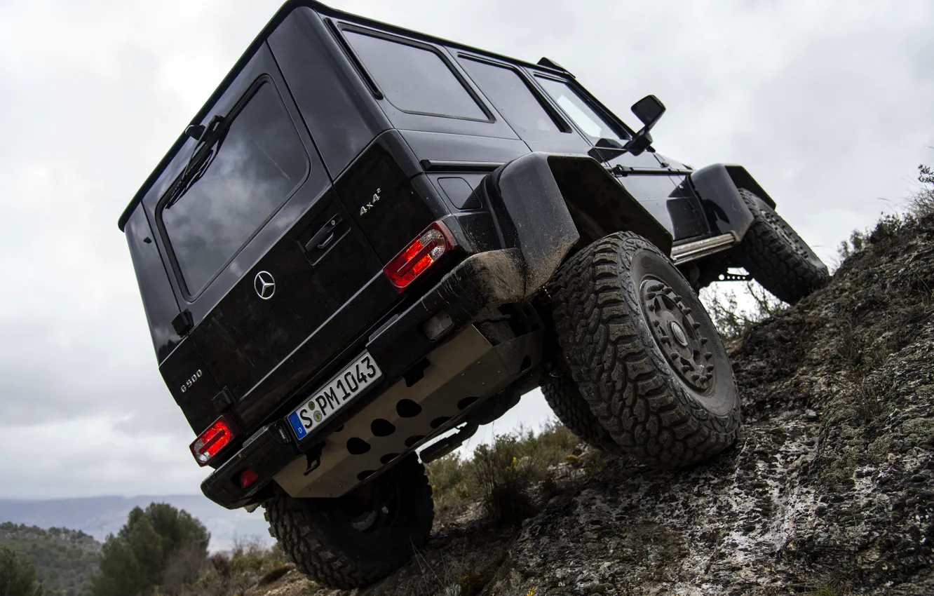 Photo wallpaper Black, Mercedes, Mercedes, G500, 4x4²