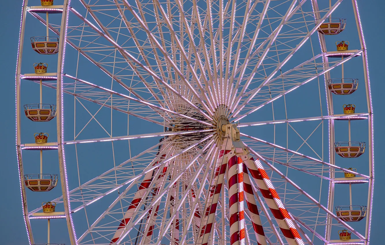 Photo wallpaper France, Honfleur, wheel obozreniya