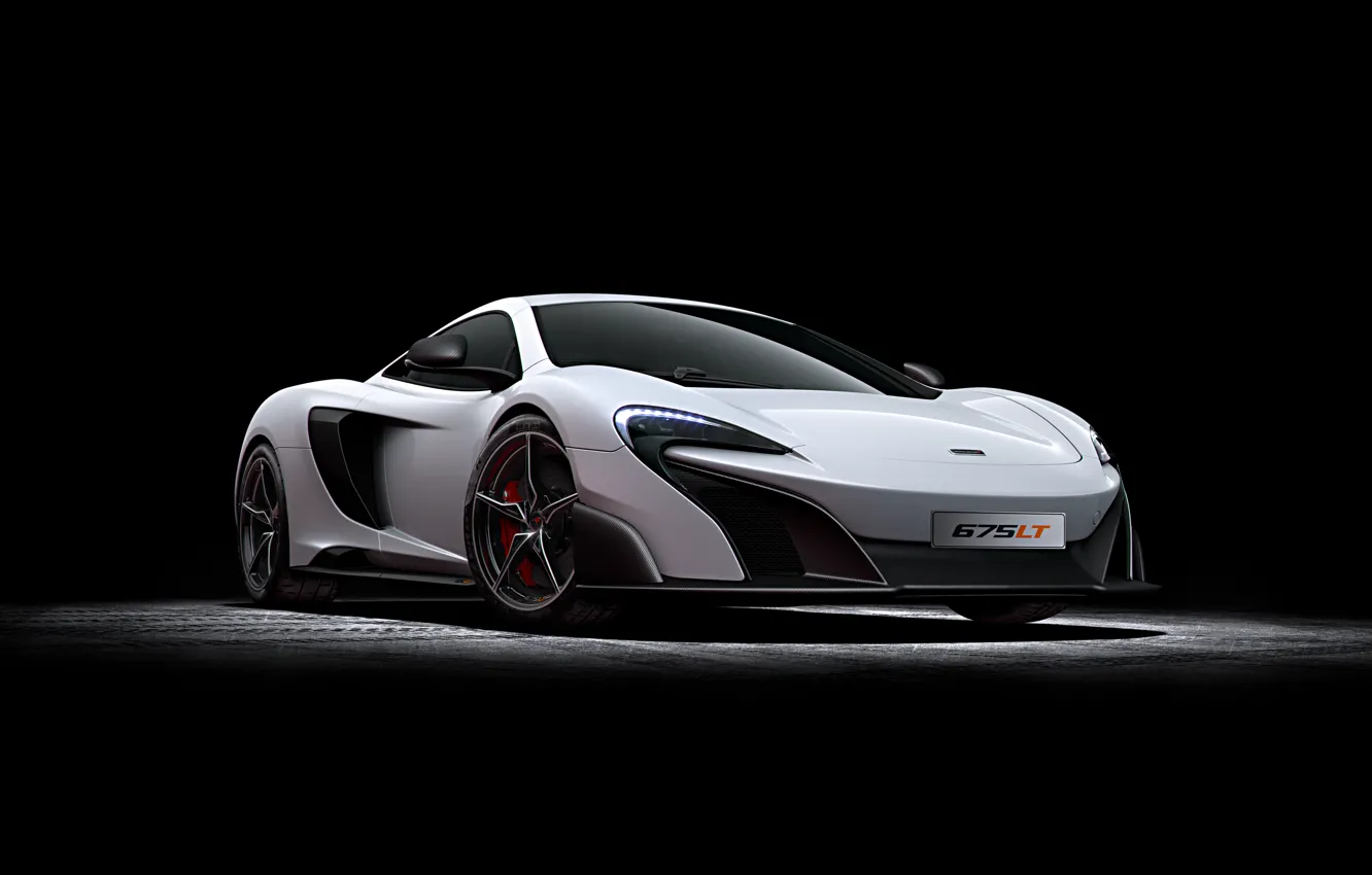 Photo wallpaper McLaren, white, McLaren, 2015, 675LT