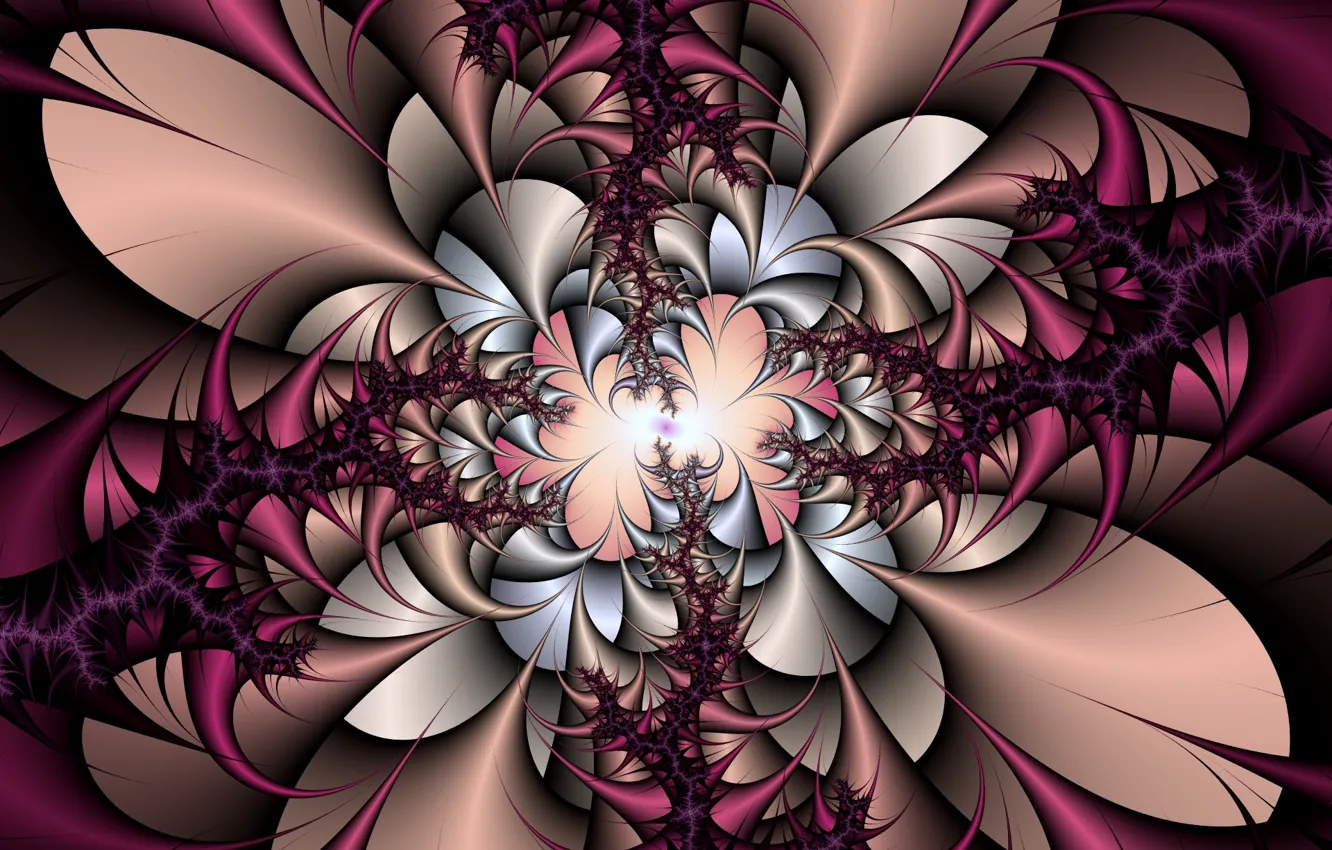 Photo wallpaper abstraction, spiral, fractal, symmetry, abstract background, tightening