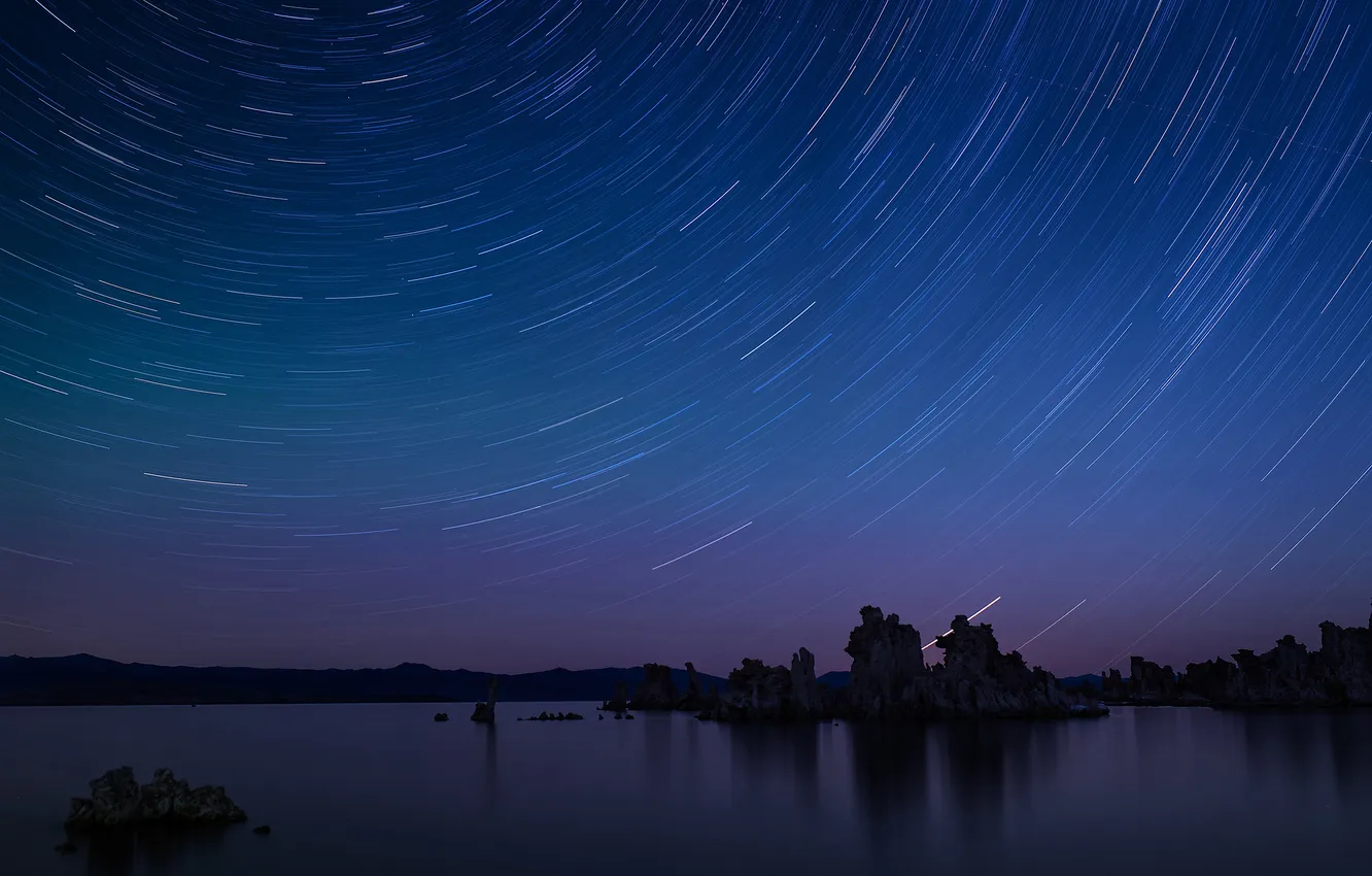 Photo wallpaper stars, California, Mono Lake