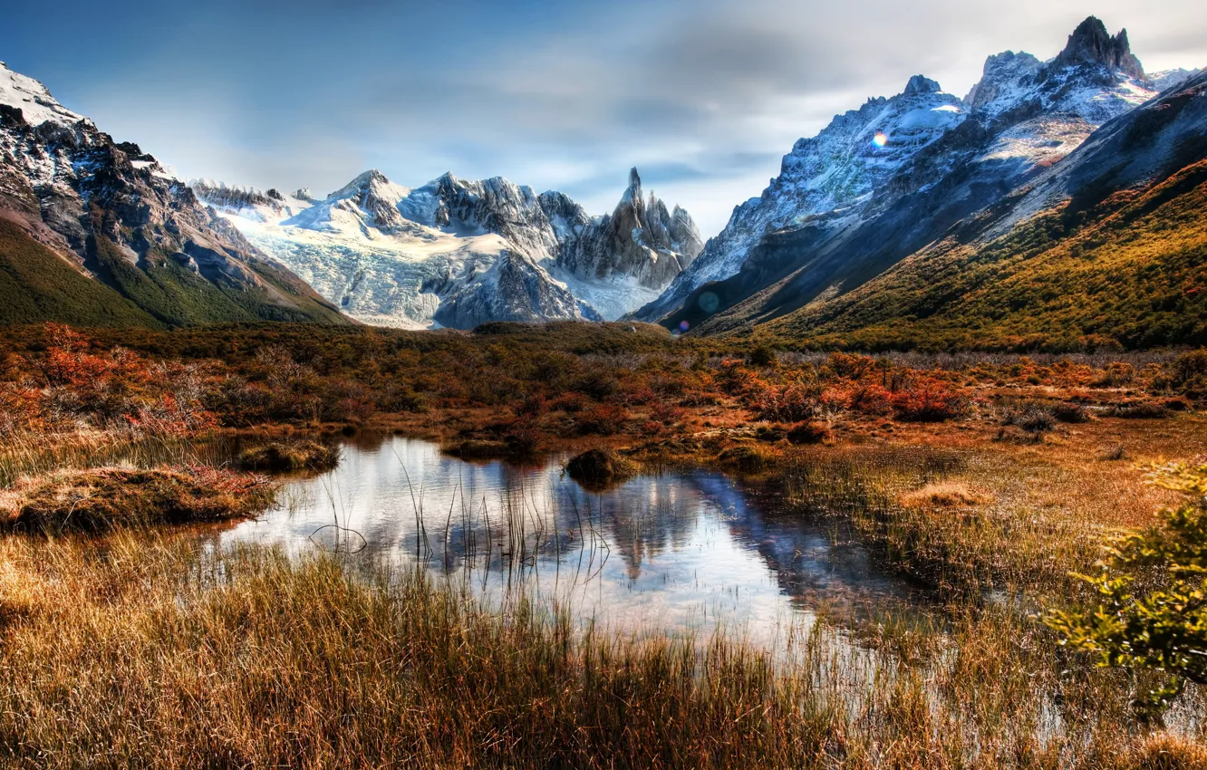 Photo wallpaper snow, mountains, rocks, nature, Chile, mountains, the sky., Chile