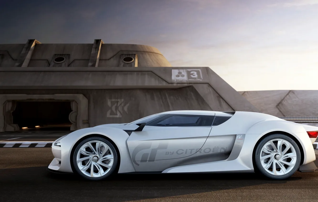 Photo wallpaper white, future, Citroen