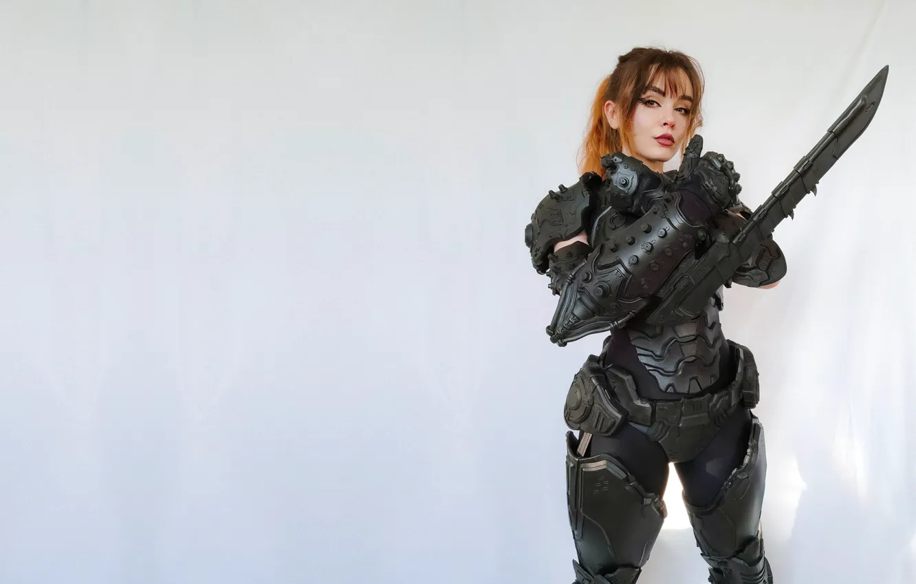 Photo wallpaper armor, cosplay, doom, cosplay costume, cosplay model