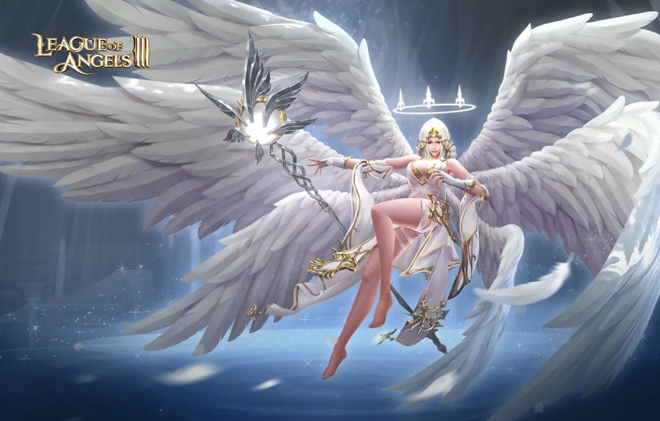 Photo wallpaper girl, angel, League of Angels