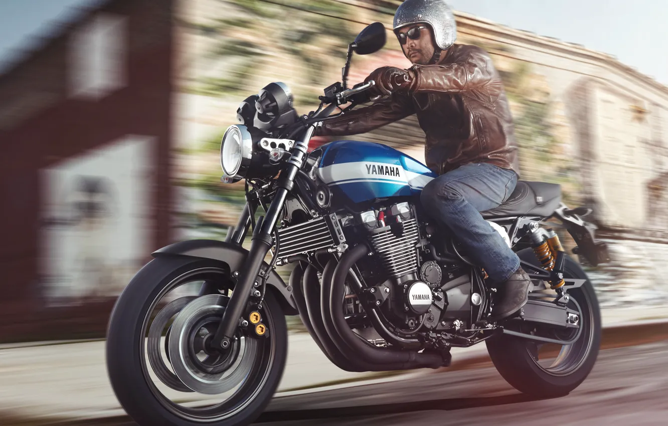 Photo wallpaper Yamaha, motorcycle, speed, Moto, 2015, xjr1300