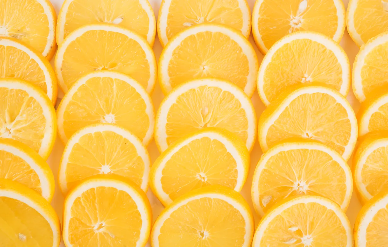 Photo wallpaper orange, a lot, slices