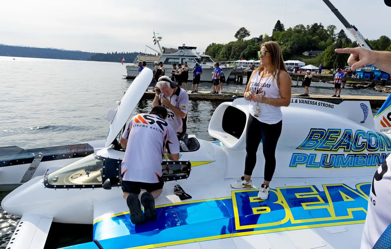 Photo wallpaper race, boat, speed