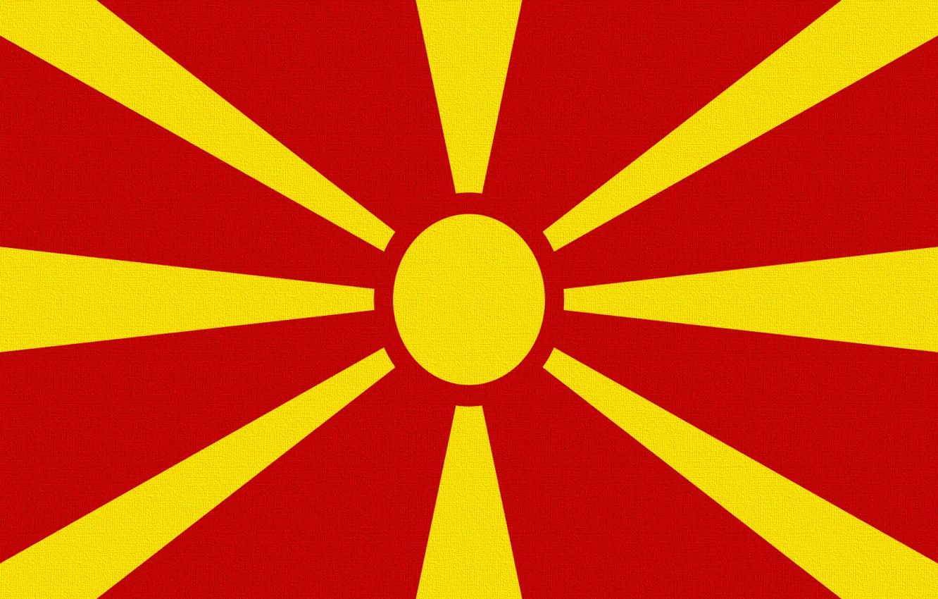 Photo wallpaper The sun, Flag, Rays, Macedonia, Macedonia