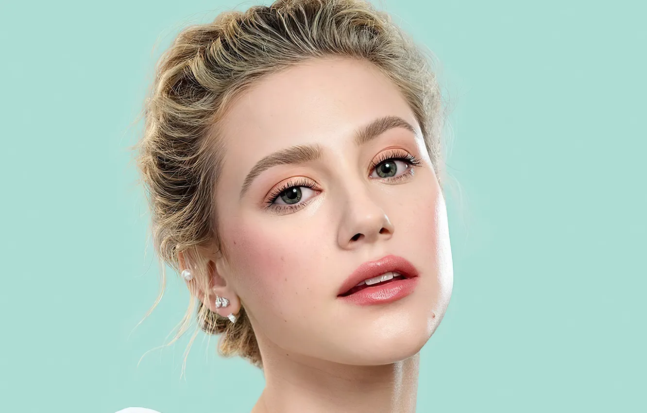 Photo wallpaper look, girl, face, background, actress, lips, beautiful, Lili Reinhart
