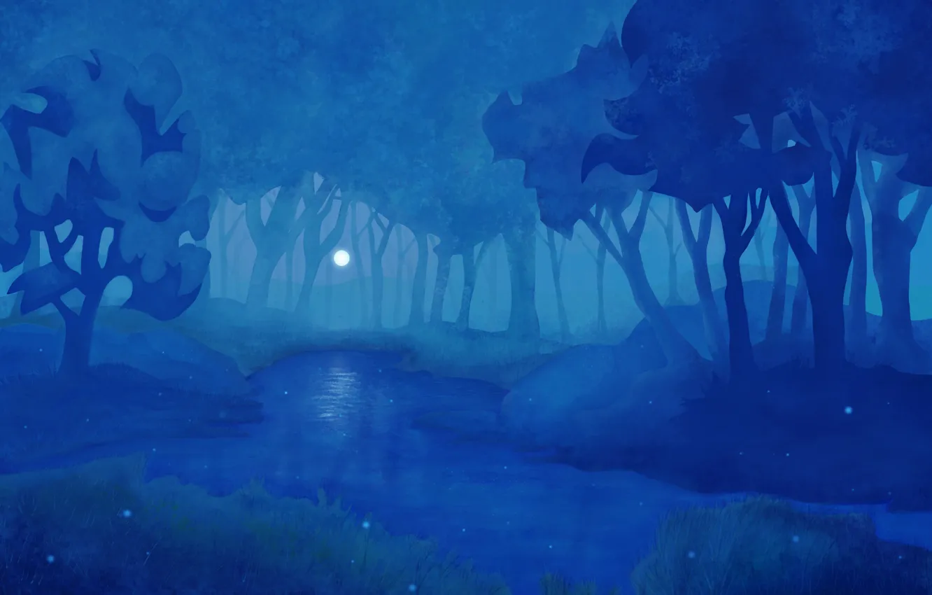 Photo wallpaper linux, night, background, Fedora 34