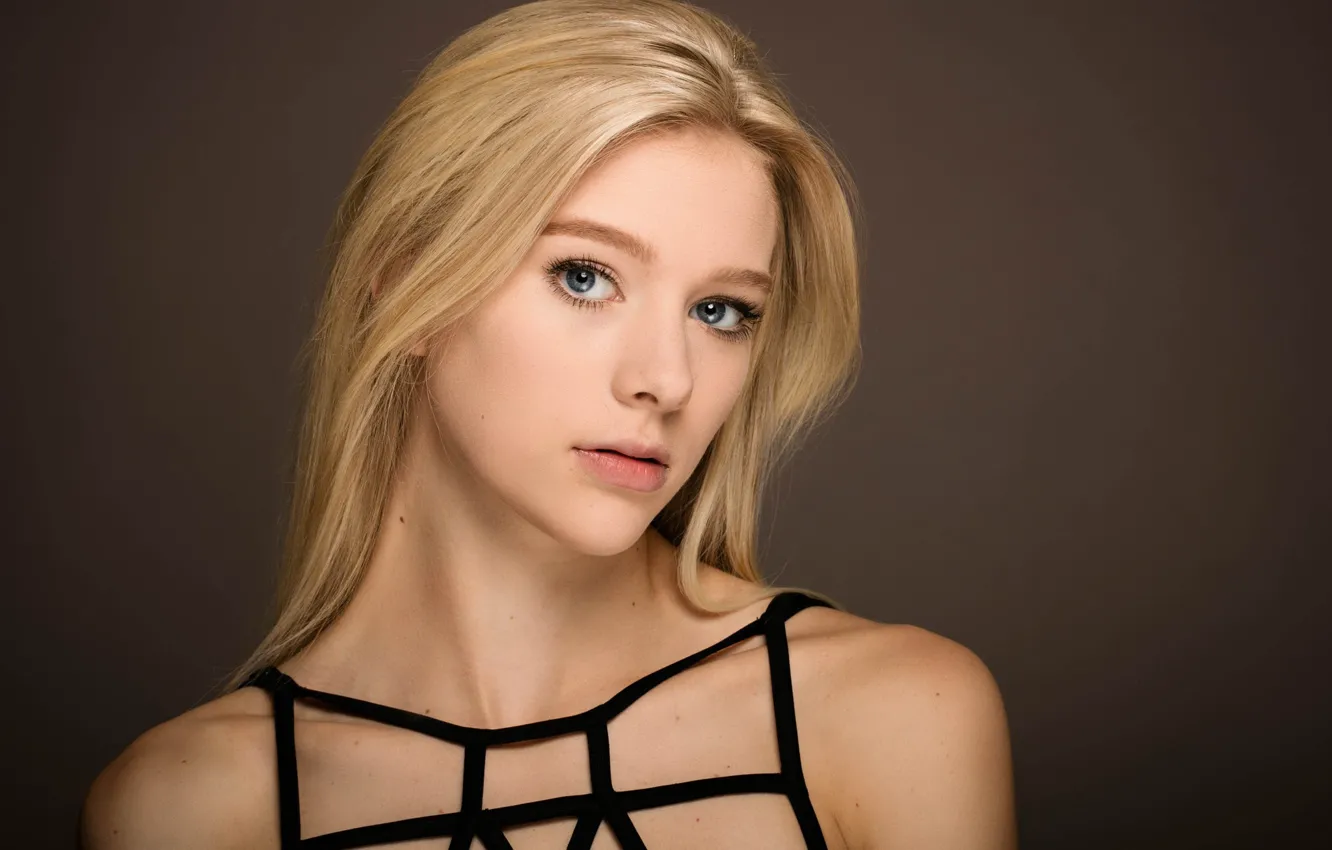 Photo wallpaper girl, long hair, photo, blue eyes, model, lips, face, blonde