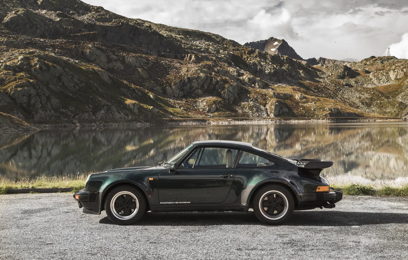 Photo wallpaper Black, 911, Porsche, Car, Coupe, Metallic, Turbo 3.3, (930)