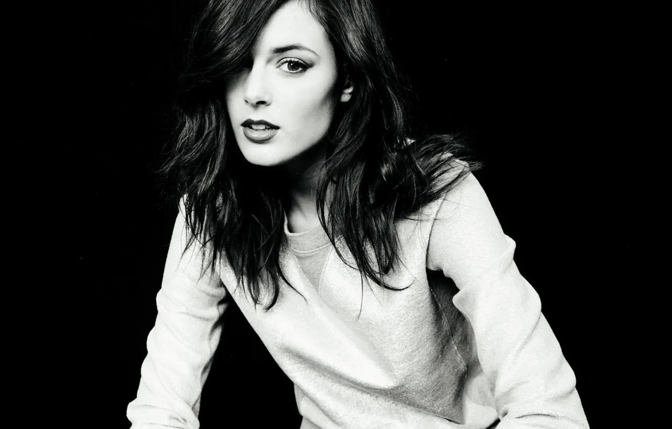 Photo wallpaper portrait, black and white, Sadie Newman