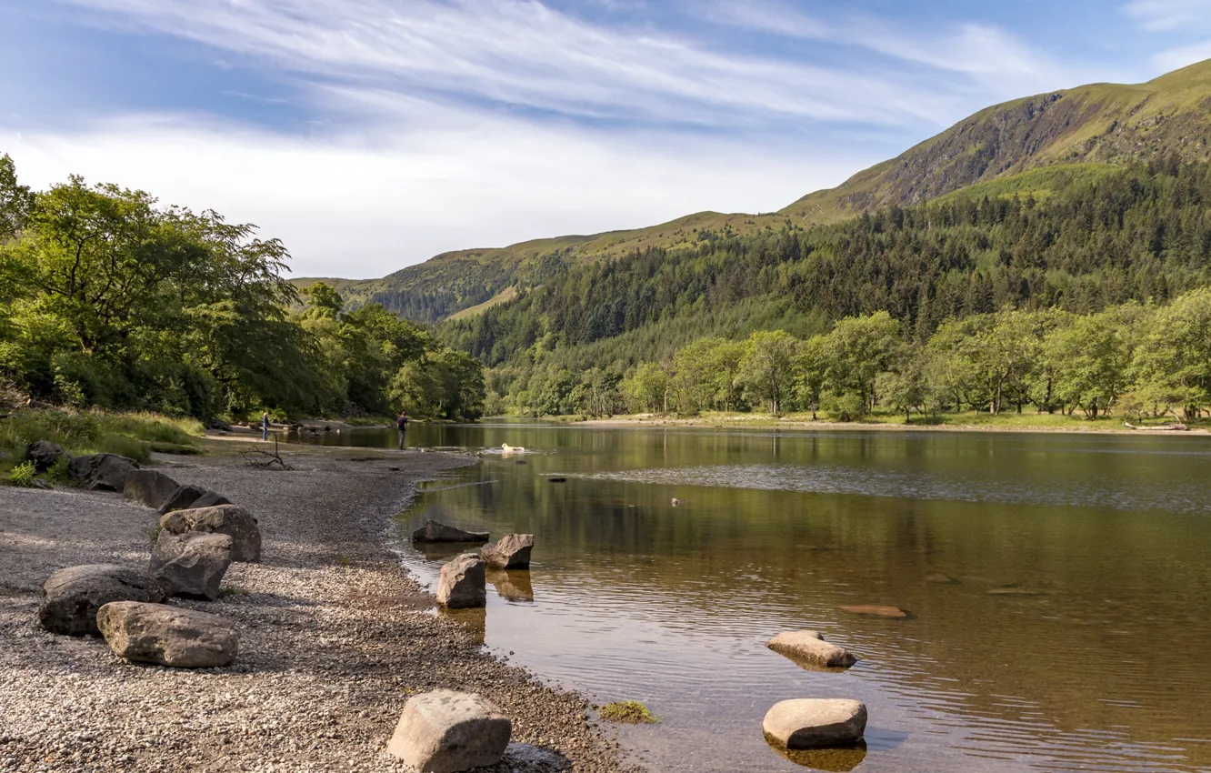 Photo wallpaper lake, Scotland, Loch Lubnaig