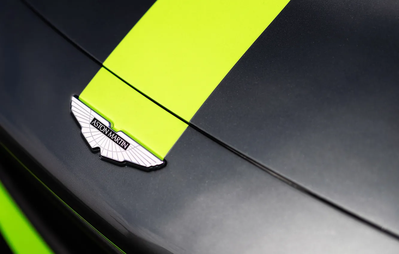 Photo wallpaper Aston Martin, Vantage, emblem, logo, GT3, 2018