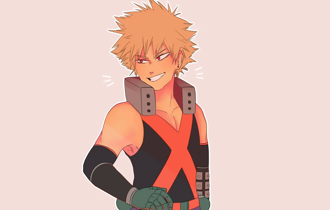 Photo wallpaper smile, art, Boku no Hero Academy, My hero Academy, My Hero Academia, Bakuga Katsuki