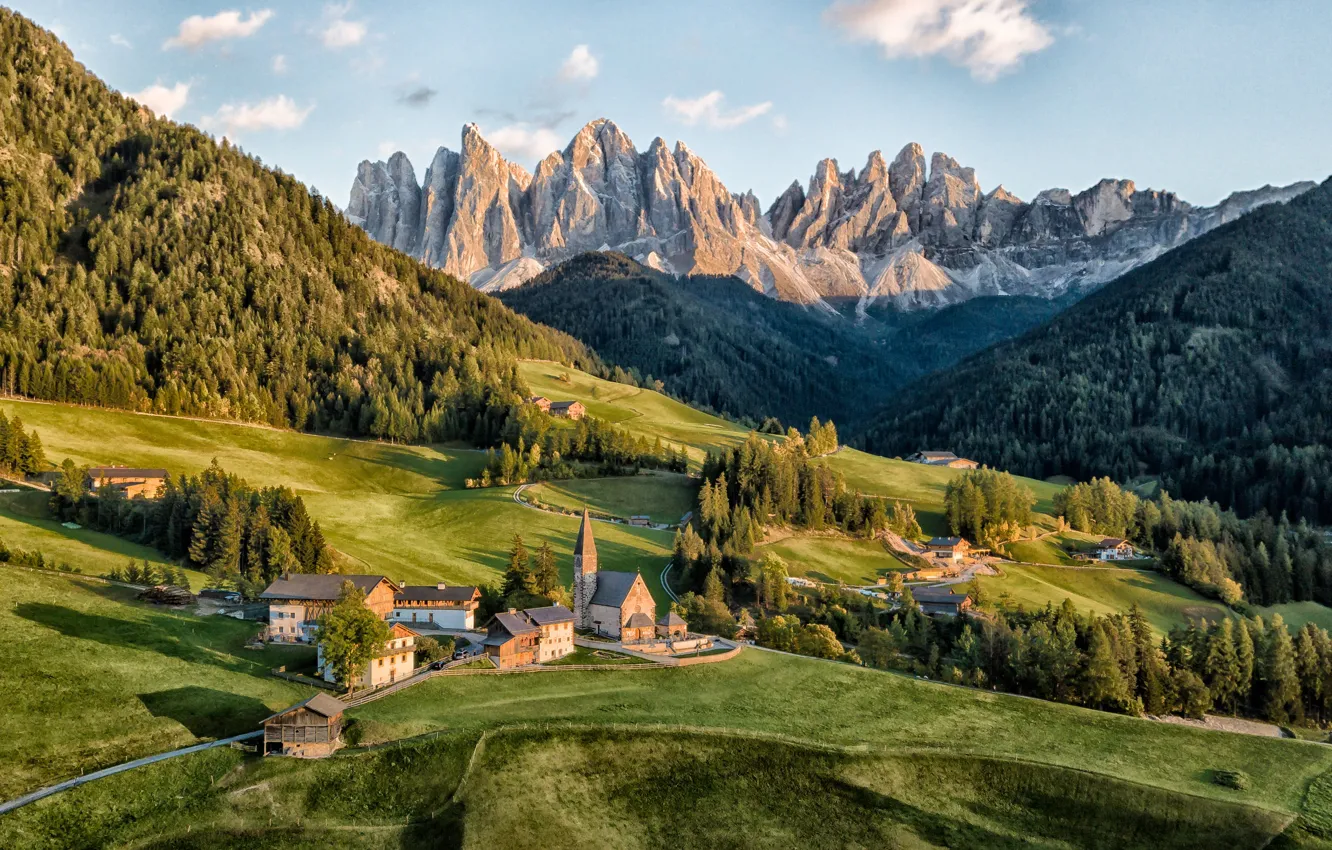 Photo wallpaper mountains, Alps, Italy, The Dolomites