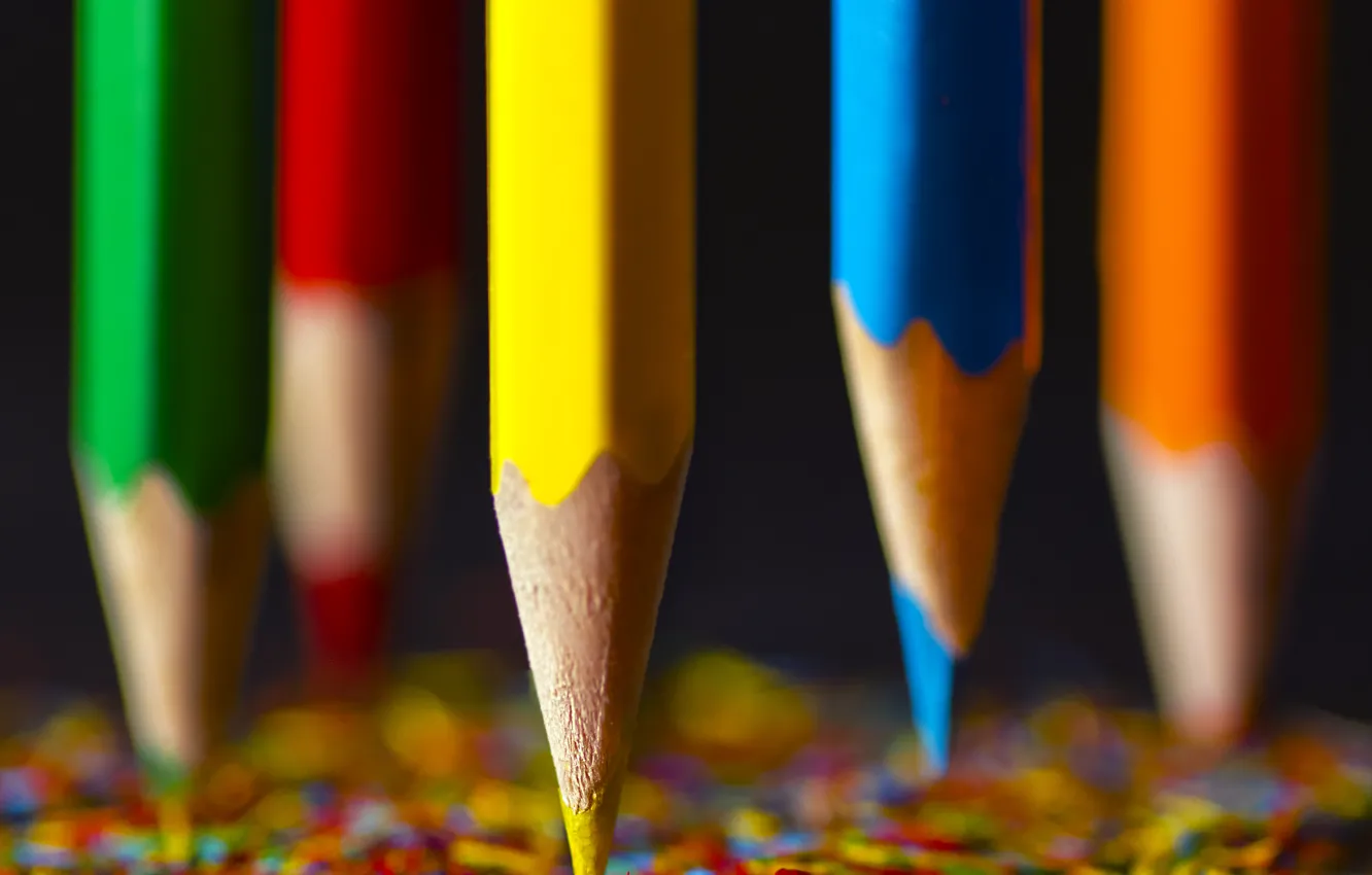 Photo wallpaper colored, pencils, colored pencils