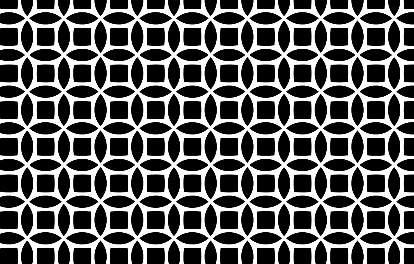 Photo wallpaper white, black, circular, seamless