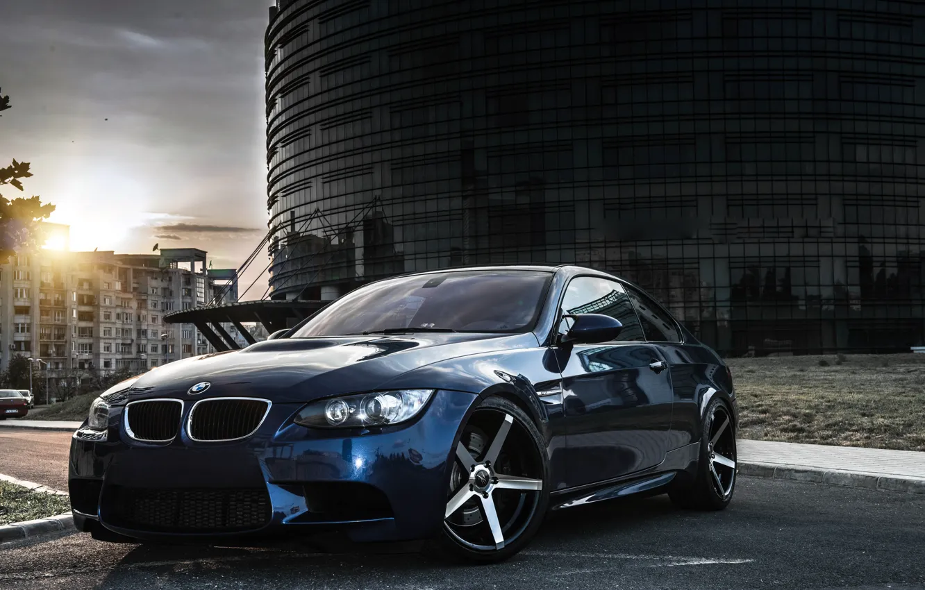 Photo wallpaper BMW, Tuning, Blue, BMW, Drives, E92, Deep Concave