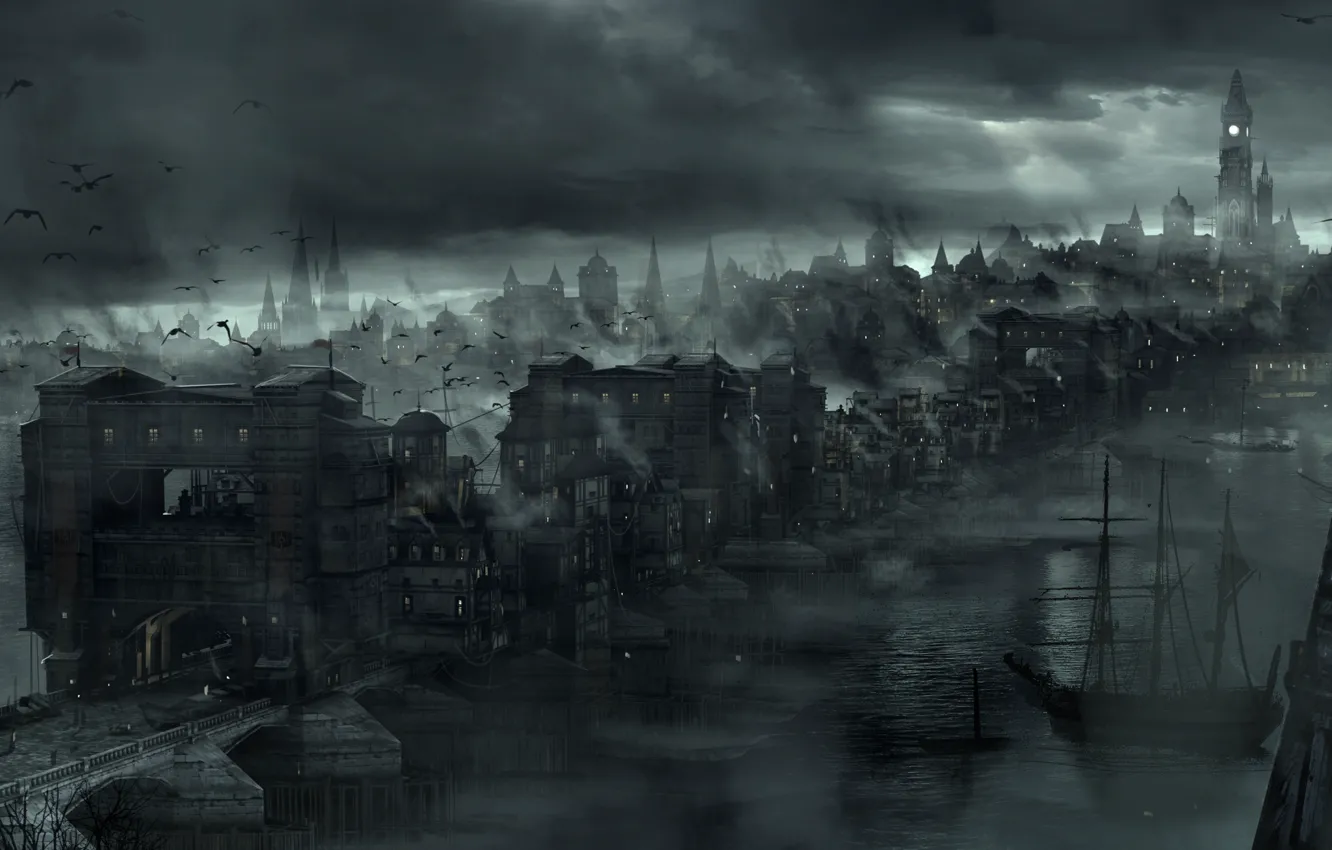 Photo wallpaper bridge, city, river, river, bridge, 2014, Thief, the stench