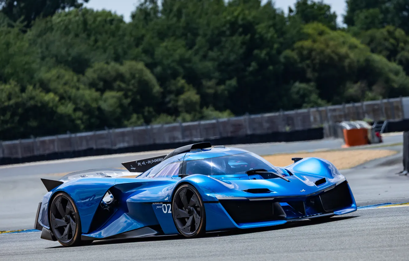 Photo wallpaper the concept car, hybrid, hypercar, Alpine, alpenglow, hydrogen, hydrogen, 2024