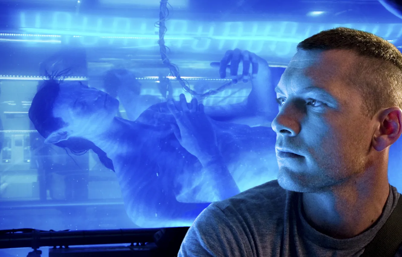 Photo wallpaper Avatar, Jake Sully, Sam Worthington