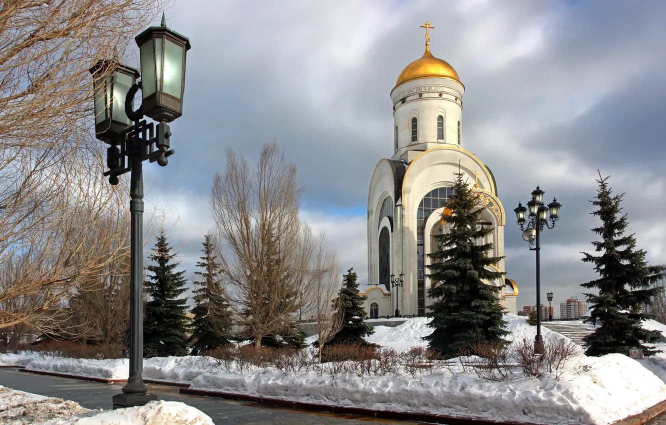 Photo wallpaper the city, temple, St. George Temple