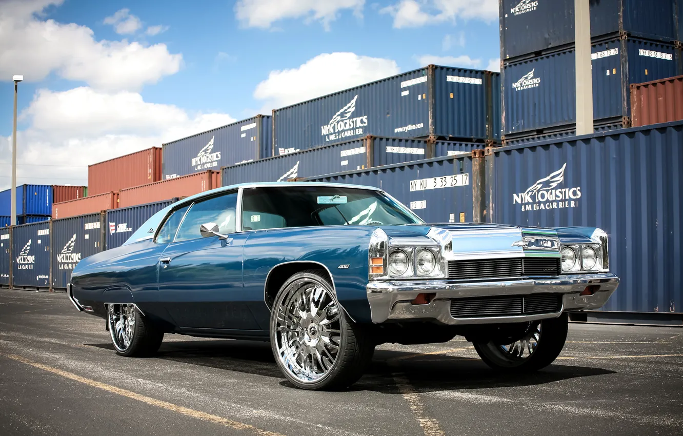 Photo wallpaper Chevrolet, wheels, Impala, 1972, hrom