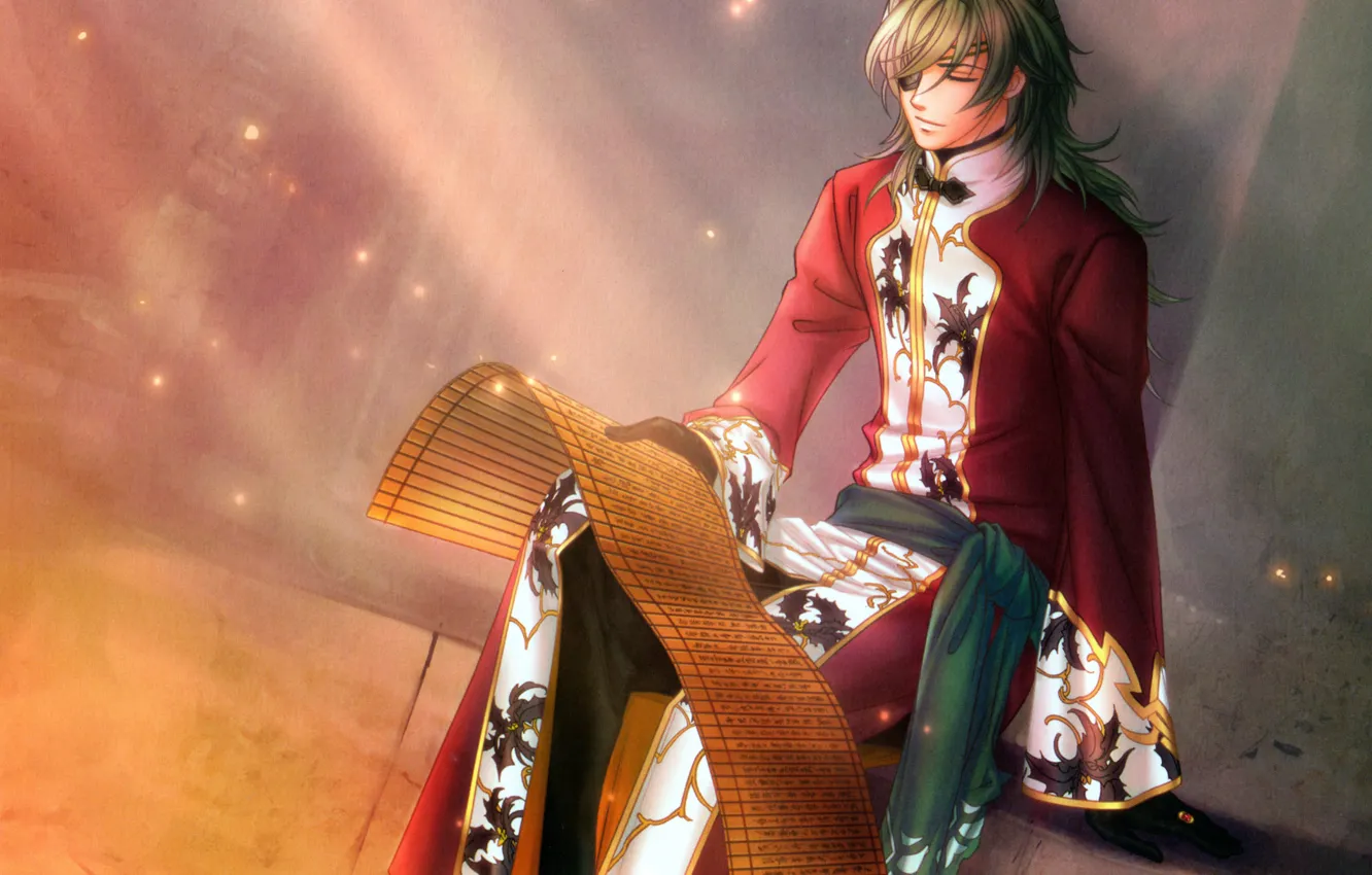 Photo wallpaper pattern, costume, headband, art, scroll, visual novel, hiiragi, harukanaru toki no naka de 4