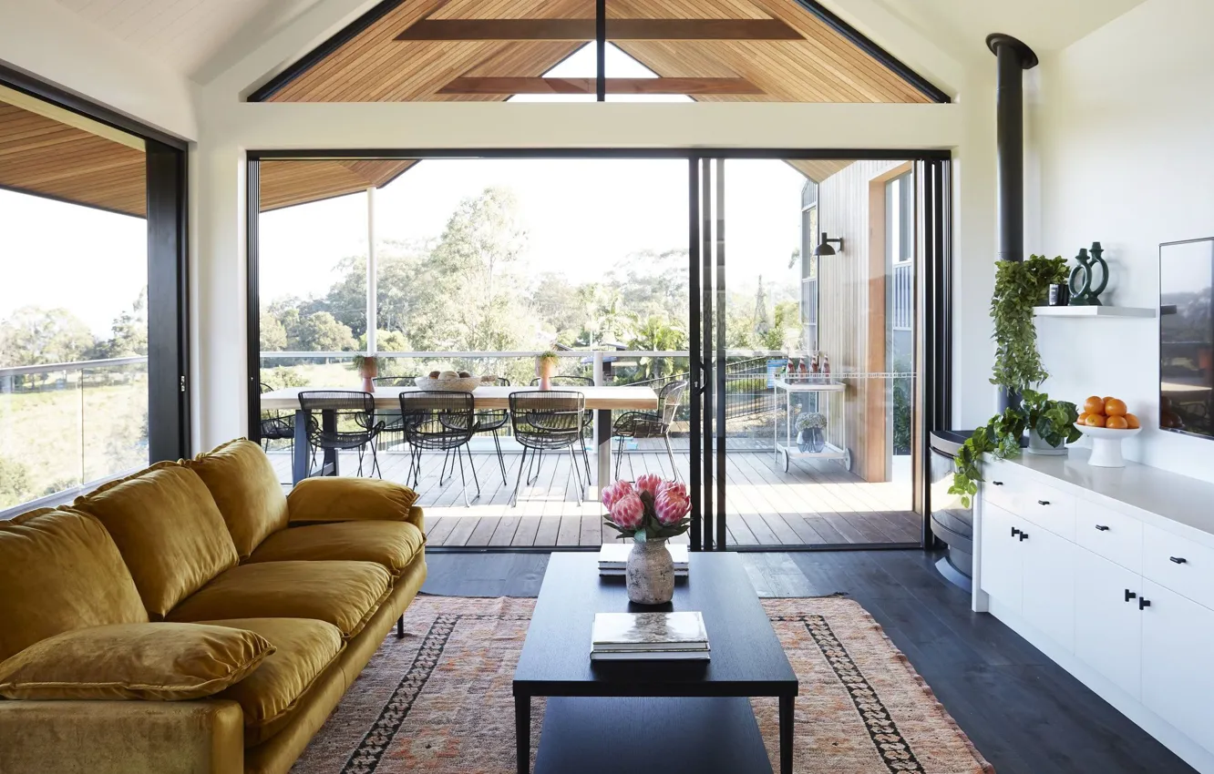 Photo wallpaper interior, veranda, living room, dining room, Australian home